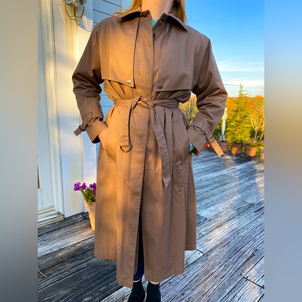 Vintage Bromley Collection Petite Trench Coat with Removable Liner